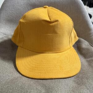 Vintage KP Corduroy Snapback Hat Yellow 90s